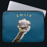 Happy Ostrich Laptop Sleeve<br><div class="desc">Happy Ostrich - Choose your color</div>