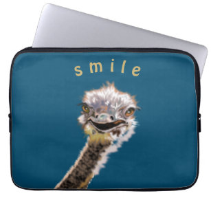 Happy Ostrich Laptop Sleeve