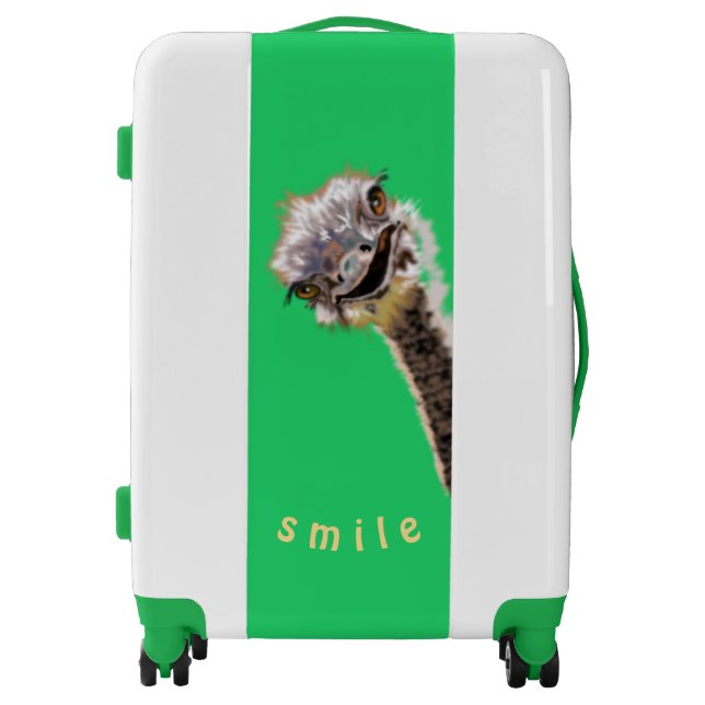Happy Ostrich Luggage (Front)