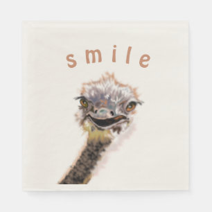 Happy Ostrich Napkins