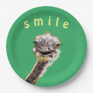 Happy Ostrich - Paper Plates