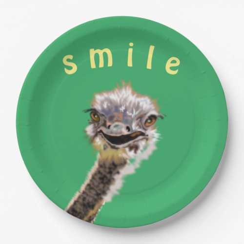 Happy Ostrich _ Paper Plates