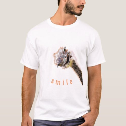 Happy Ostrich _ T_Shirt