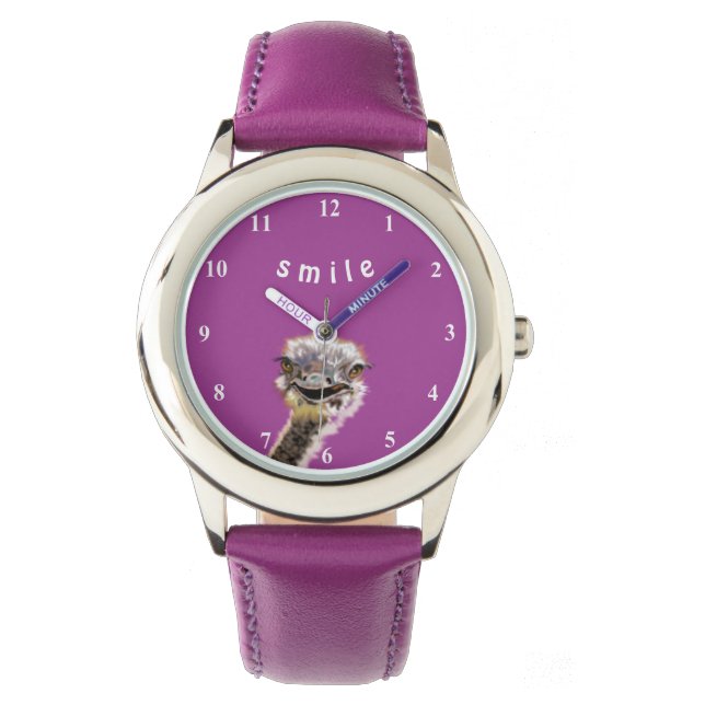 Happy Ostrich Watch Fun Purple (Front)
