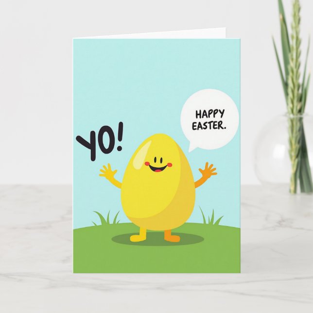 Happy Ovoid Easter Card (Front)