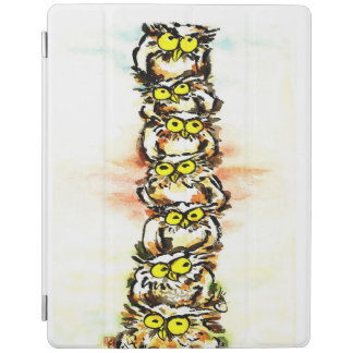 Happy owl family / ふくろう一家 iPad smart cover