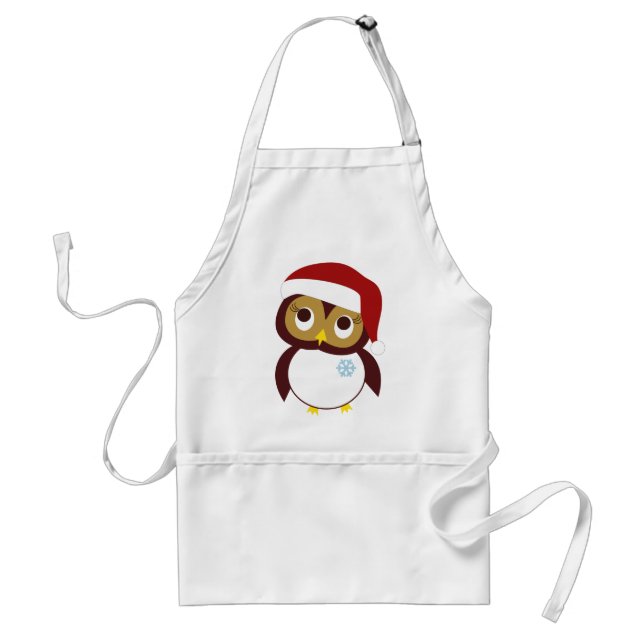 Happy Owl-idays Adult Apron (Front)