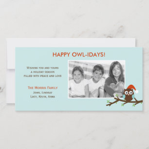 Happy Owl-idays! Holiday Photo Card