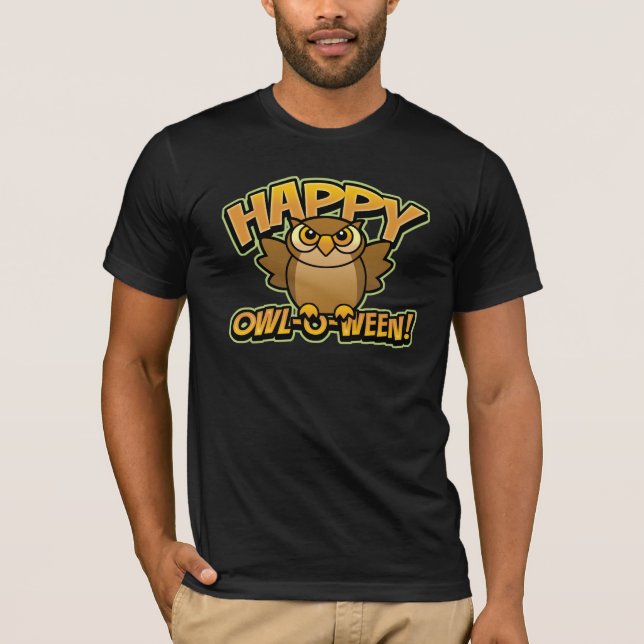 Happy Owl-O-Ween Dark T-Shirt (Front)