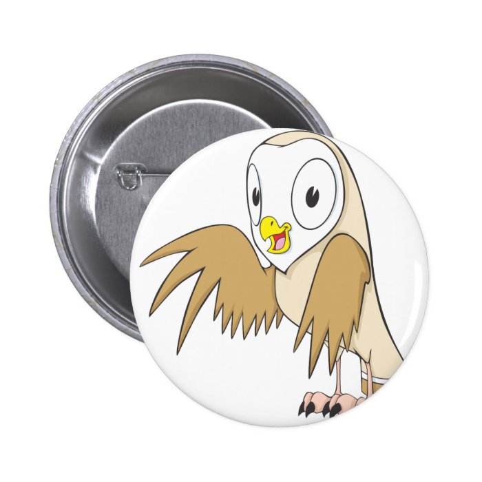 Happy Owl Pinback Button