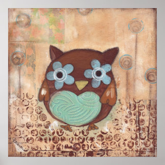 Happy Owl Poster