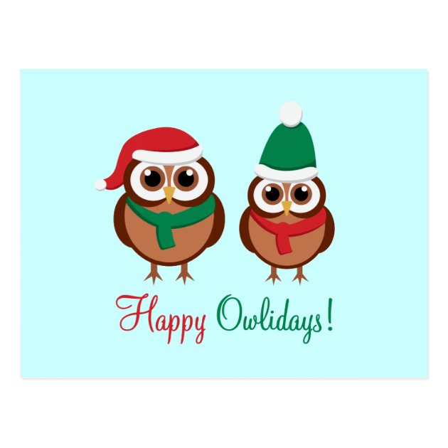 Happy Owlidays Postcard