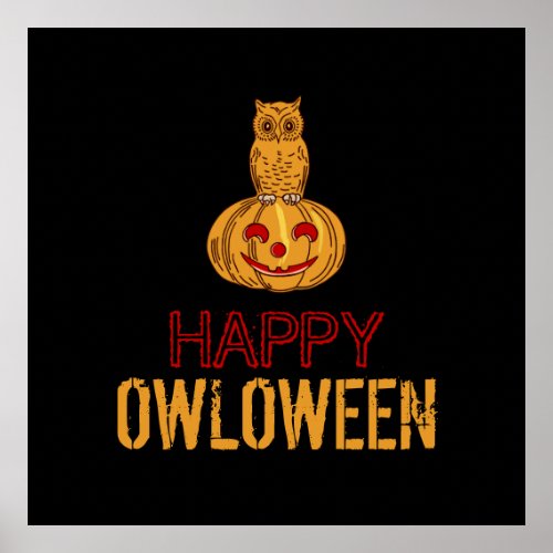 Happy Owloween Halloween Poster