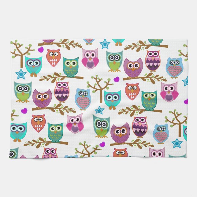 happy owls towel (Horizontal)