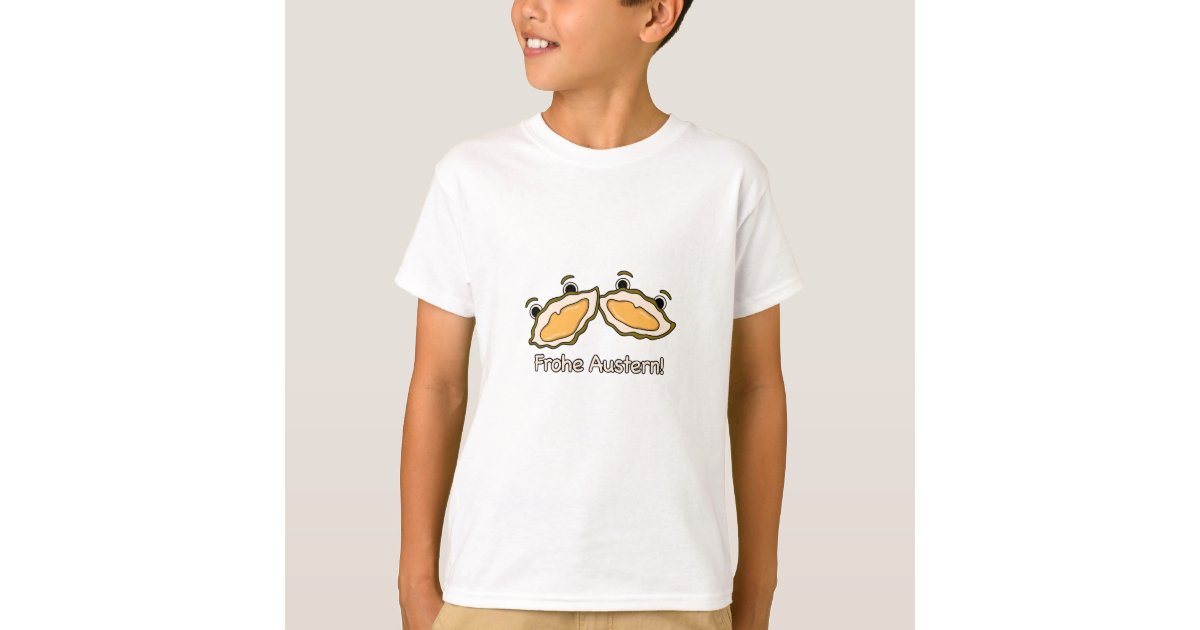 Happy Oyster German Funny Cartoon T-Shirt | Zazzle