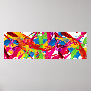 Happy Paint Splatter Poster