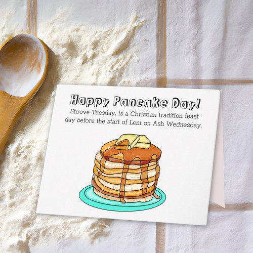 Happy Pancake Day or Shrove Tuesday Card