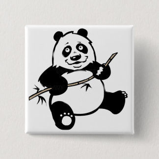Happy Panda Bear Pinback Button