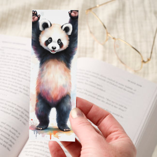 Happy Panda Bookmark – Cute Standing Panda Art