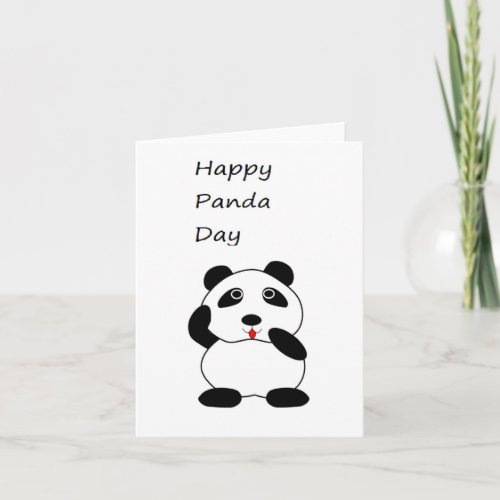 happy panda day card