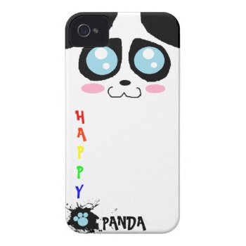 Happy Panda Iphone 4 Case by viperfan1 at Zazzle