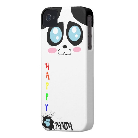 happy panda iphone 4 case (Back Left)