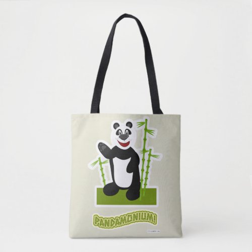 Happy  Panda_monium Panda Bear Cartoon Tote Bag