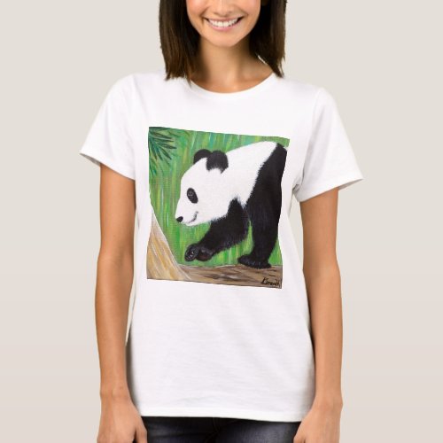 Happy Panda Painting T_Shirt