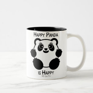 Happy Panda Two-Tone Coffee Mug