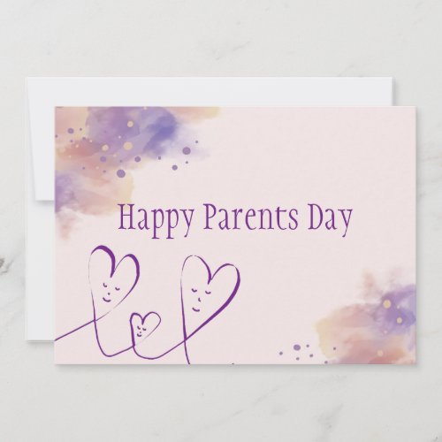 Happy Parents Day Thank You Card