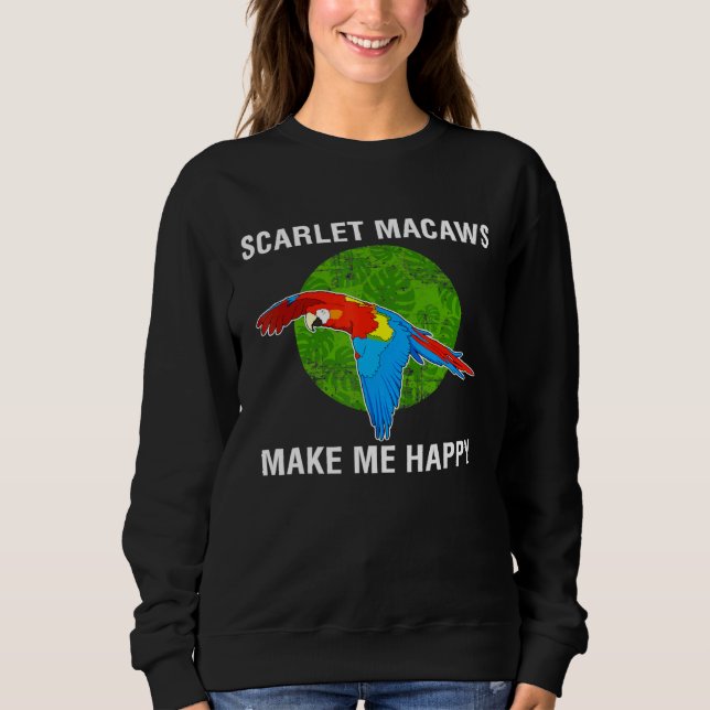 Happy Parrot Scarlet Macaw Sweatshirt (Front)