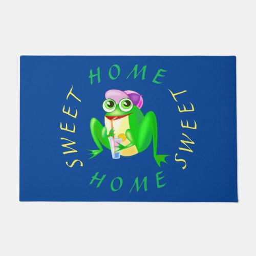 Happy Party Frog _ Home Sweet Home Doormat