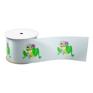 Happy Party Frog Satin Ribbon