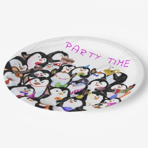 Happy Party Penguin Paper Plates