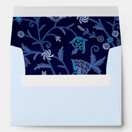 Happy Passover Blue Floral Pattern  Envelope