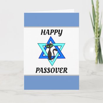 Happy Passover Cats    Card by bonfirejewish at Zazzle