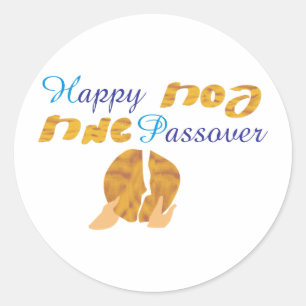 Happy Passover Classic Round Sticker