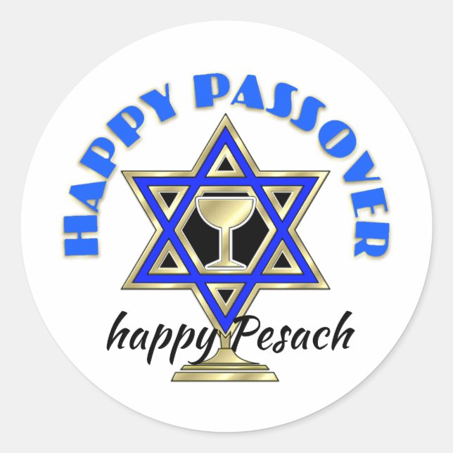 Happy Passover  Classic Round Sticker (Front)