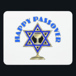 Happy Passover Door Sign<br><div class="desc">Jewish gifts and gift ideas featuring beautiful Jewish Star of David with a wine glass in the center.</div>