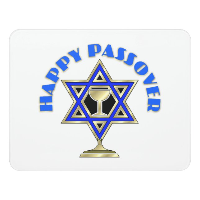 Happy Passover Door Sign (Contemporary Front)