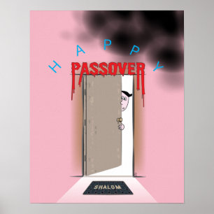 Happy Passover Exodus Cartoon Poster