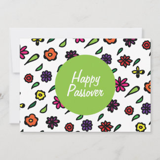 Happy Passover, Floral  Passover Holiday Card