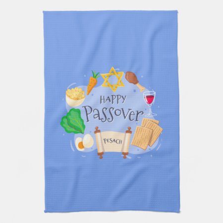 Happy Passover  Kitchen Towel