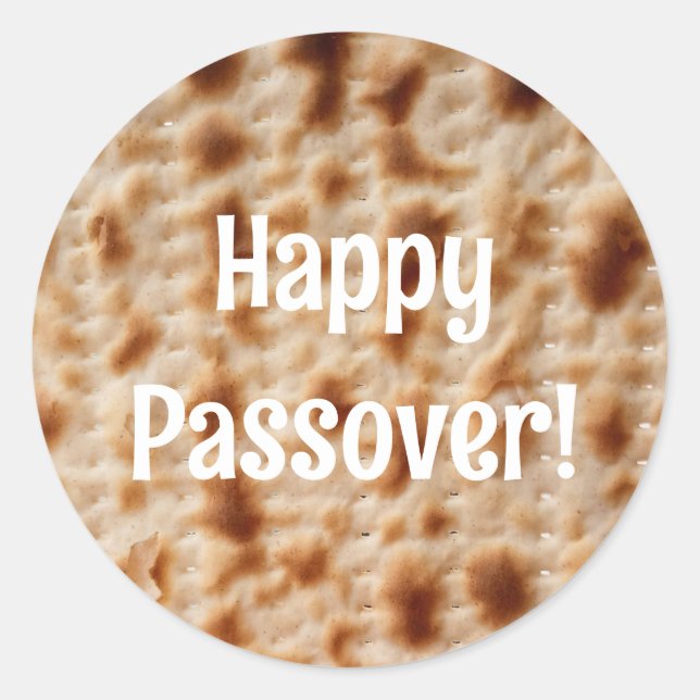 Happy Passover Matzah Sticker (Front)