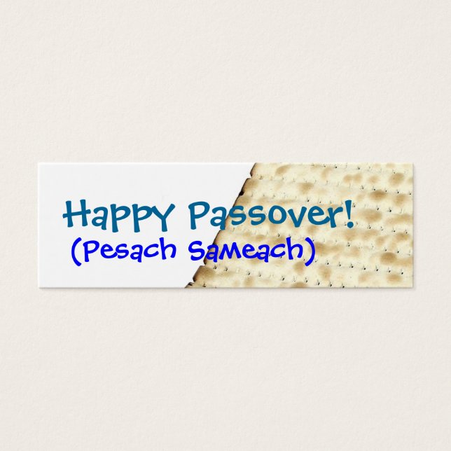Happy Passover Matzoh Gift Tag (Front)