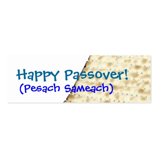Happy Passover Matzoh Gift Tag Double-Sided Mini Business Cards (Pack ...