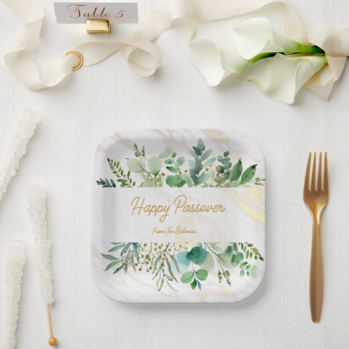 happy passover personalized plates