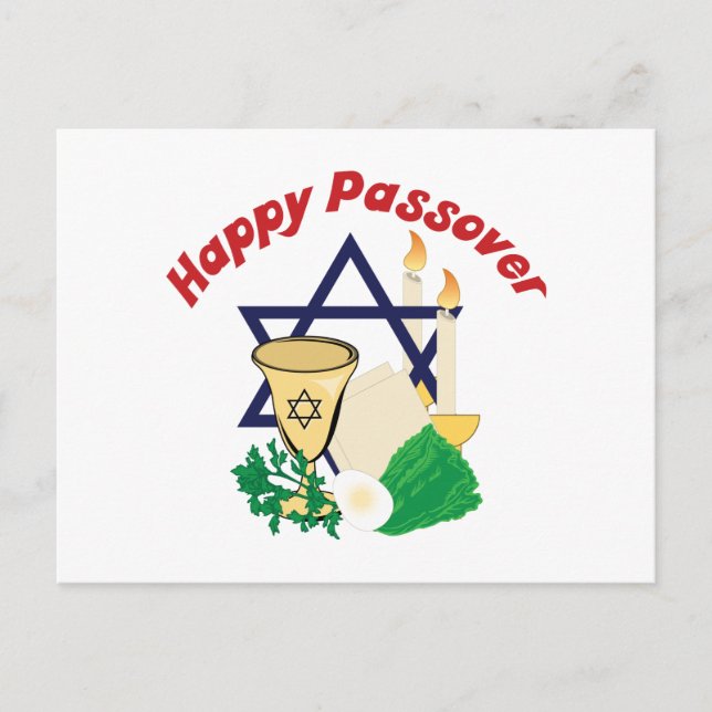 Happy Passover Postcard (Front)