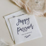 Happy Passover | Simple Modern Blue and White Napkins
