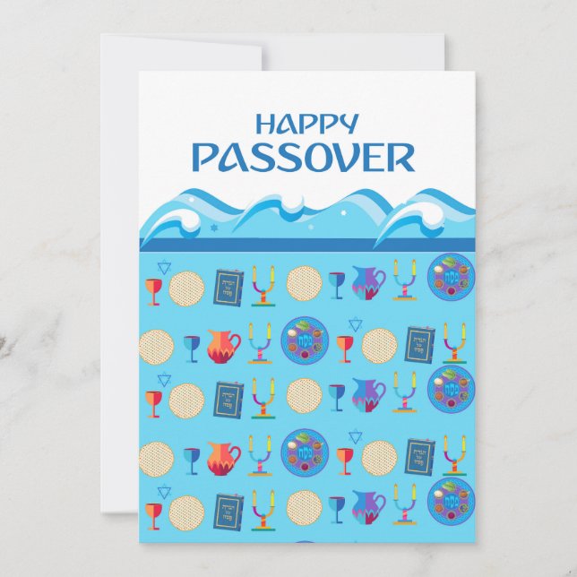 Happy Passover Spring Pesach Seder Holiday Card (Front)